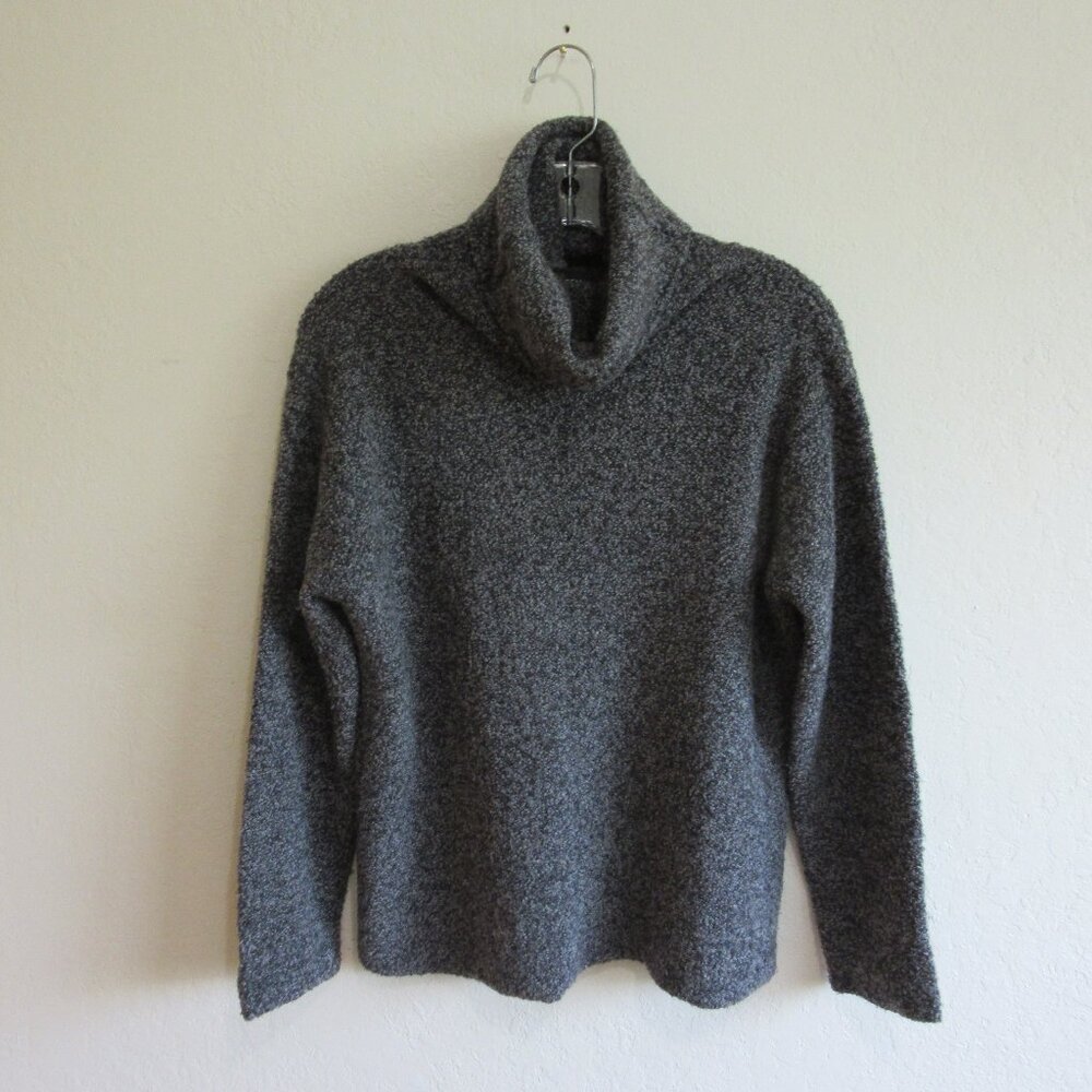 EILEEN FISHER Gray Turtleneck S Pullover Knit Long Sleeve Sweater
